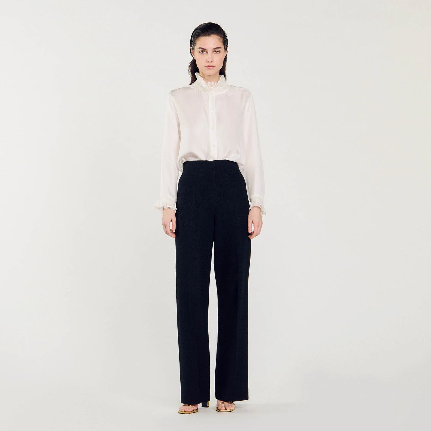 Tweed Trousers Black