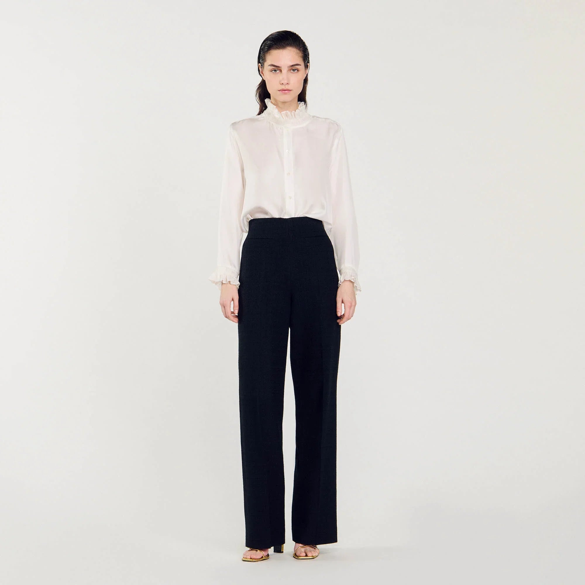 Tweed Trousers Black