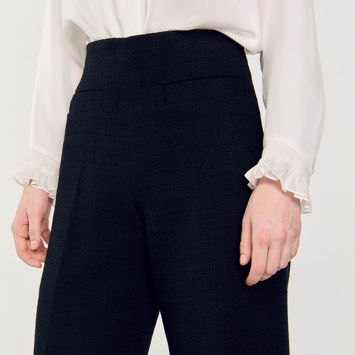 Tweed Trousers Black