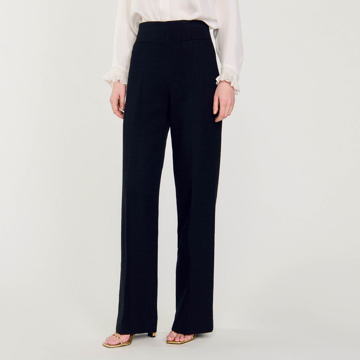 Tweed Trousers Black