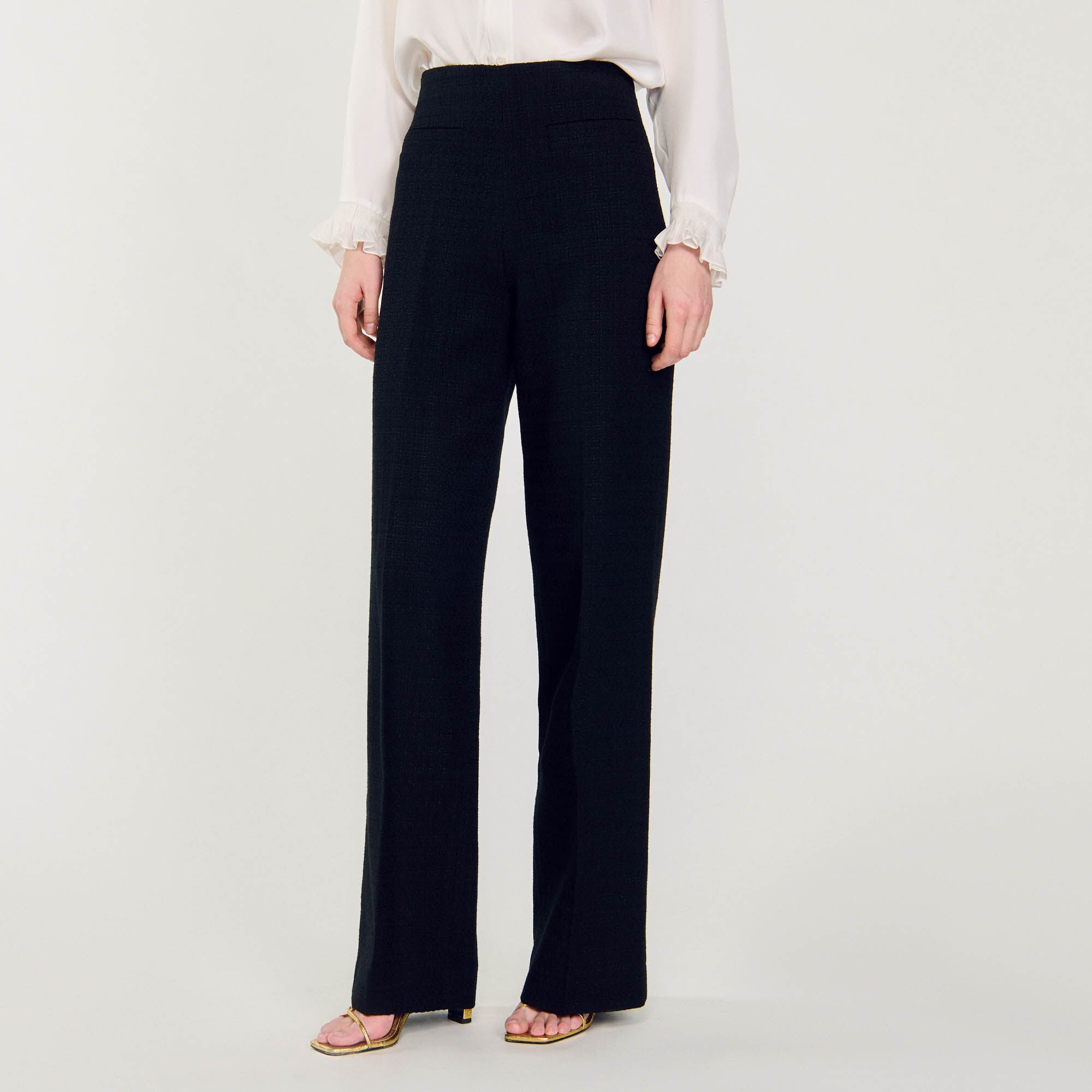 Tweed Trousers Black