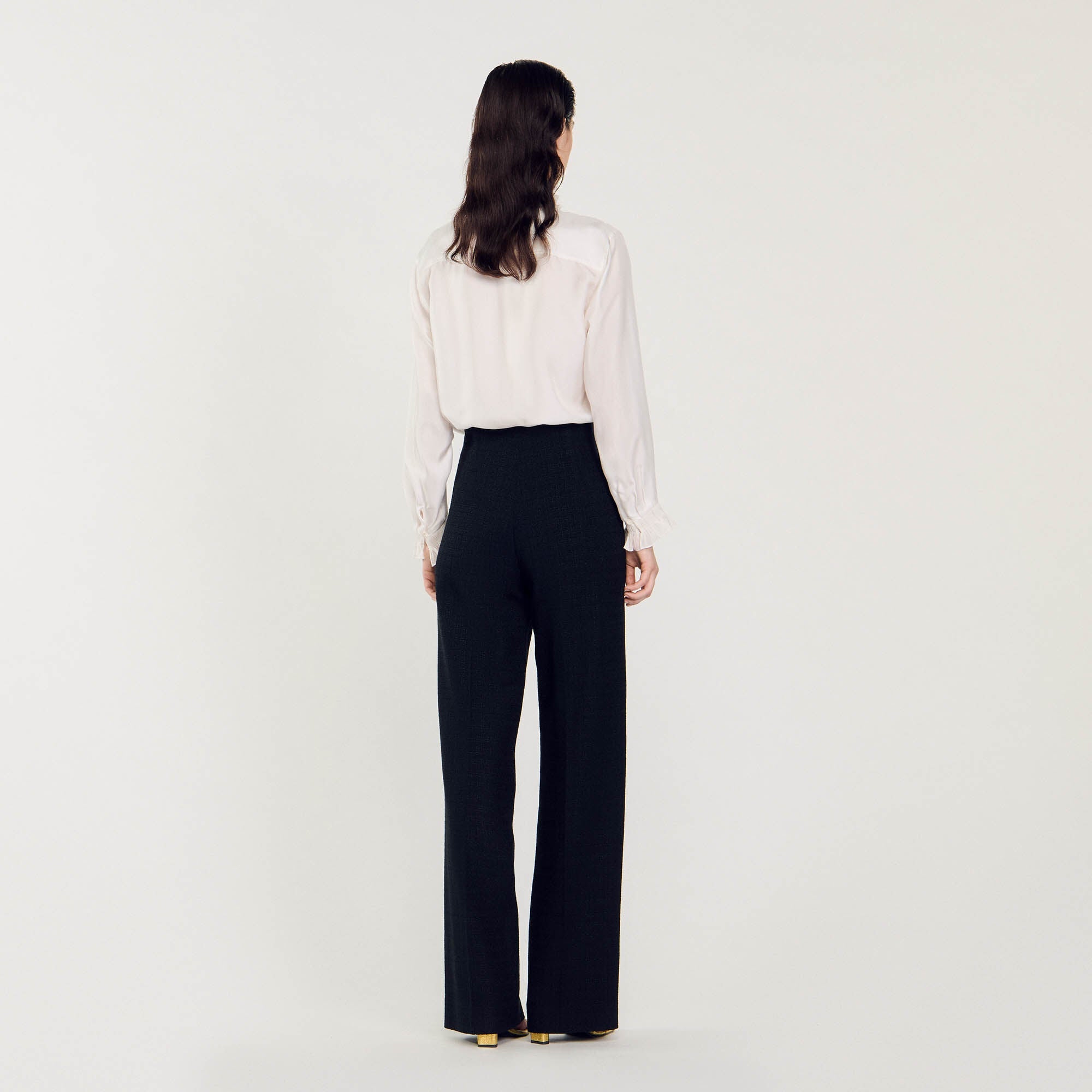 Tweed Trousers Black