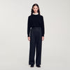 Striped Trousers Dark Grey