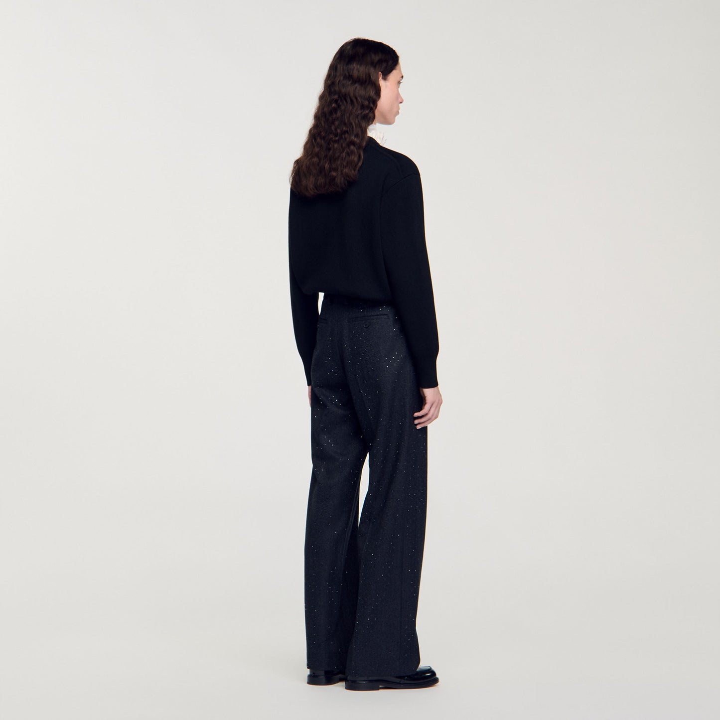Striped Trousers Dark Grey