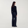 Striped Trousers Dark Grey