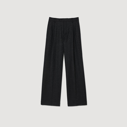Striped Trousers Dark Grey