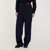 Straight-Leg Trousers Black