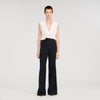 Manhattan Satin Stripe Suit Trousers Black