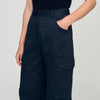 Haytham Cargo Trousers Navy Blue