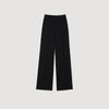 Chalk-Striped Straight-Leg Trousers Black