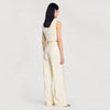 Tweed Rhinestone-Covered Trousers Ecru