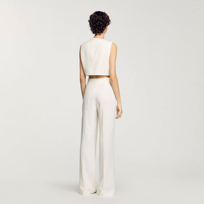 Concorde Sequin Suit Trousers Ecru
