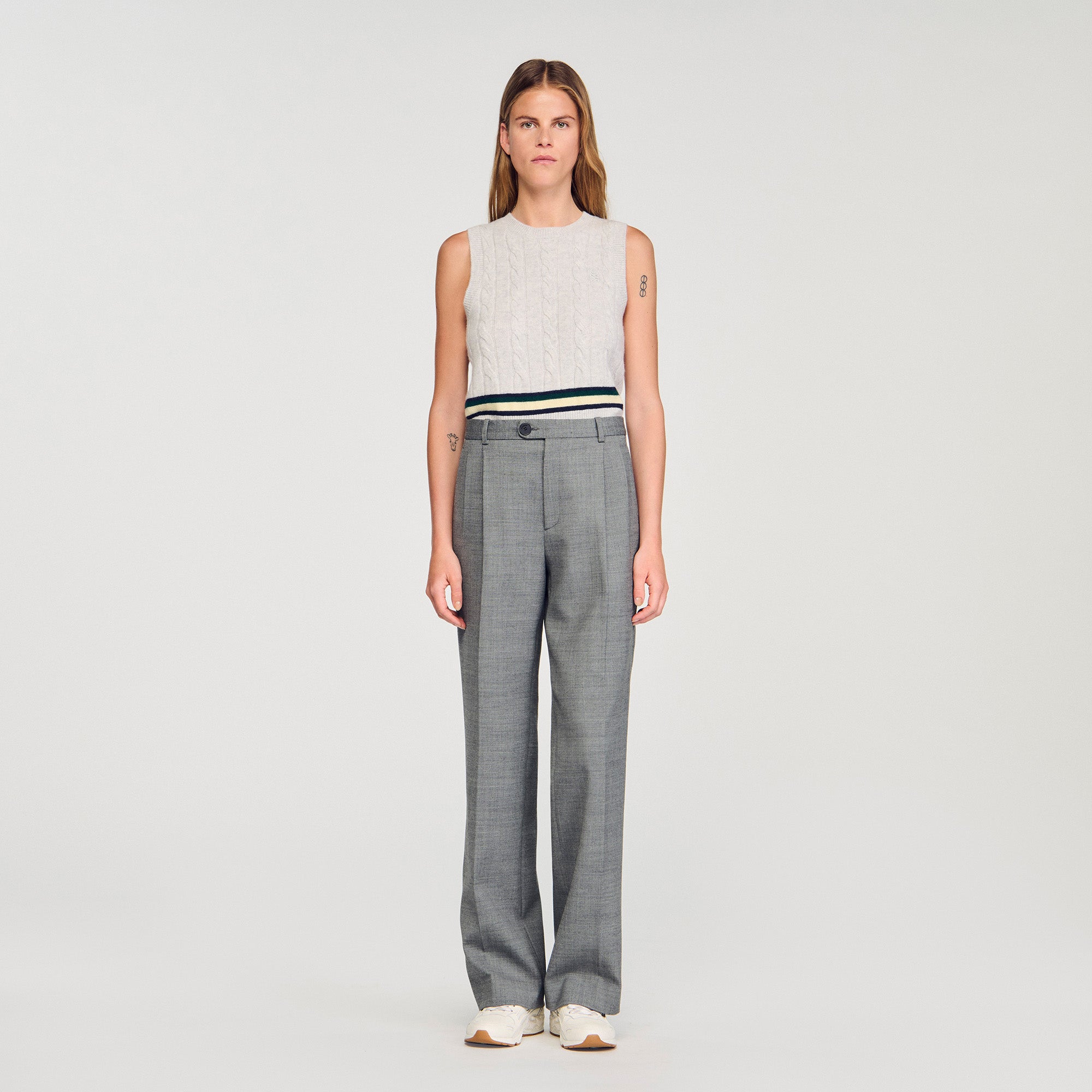Dylan Straight-Leg Trousers Grey