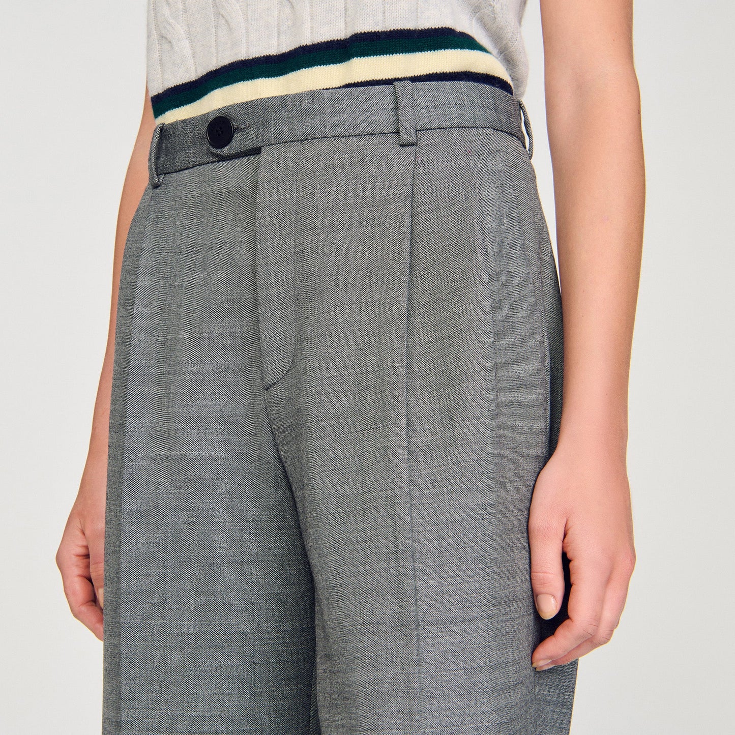 Dylan Straight-Leg Trousers Grey