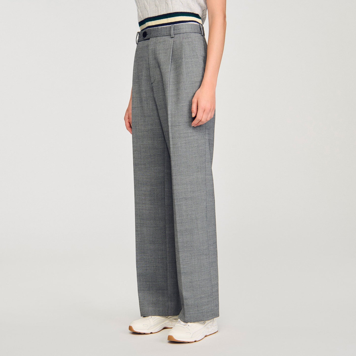 Dylan Straight-Leg Trousers Grey
