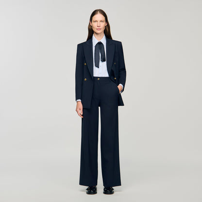 Theaneau Chalk-striped trousers Navy Blue