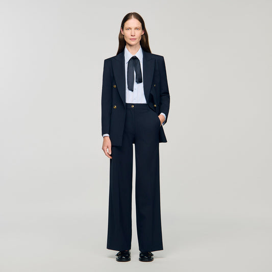 Theaneau Chalk-striped trousers Navy Blue