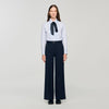 Theaneau Chalk-striped trousers Navy Blue
