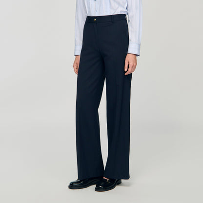 Theaneau Chalk-striped trousers Navy Blue