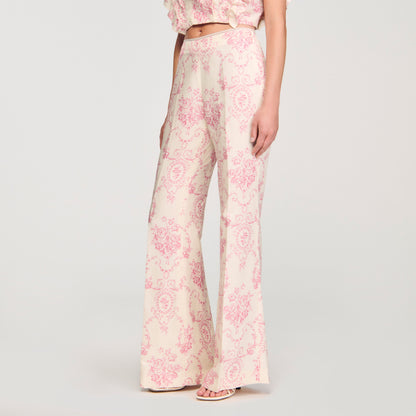 Darwin Floral Trousers Pink / Ecru