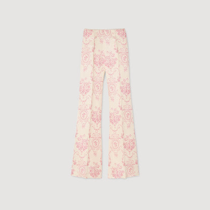 Darwin Floral Trousers Pink / Ecru