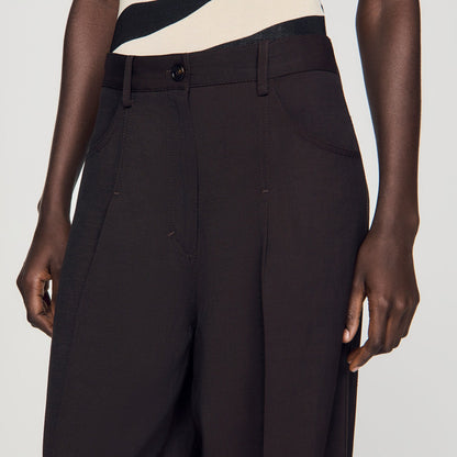 Desire Wide-Leg Trousers Brown