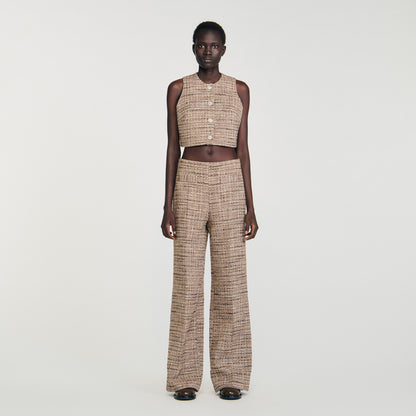 Bardem Decorative Tweed Trousers Brown