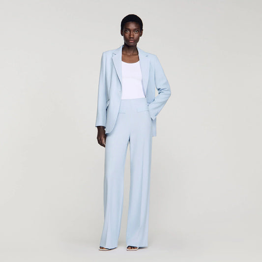 Concorde Striped Sequin Trousers Sky Blue
