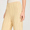 Lolame Rhinestone Knit Trousers Gold