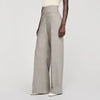 Leyo Wide-Leg Checked Wool Trousers Greige