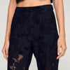 Amani Guipure Lace Trousers Black