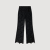 Amani Guipure Lace Trousers BLACK