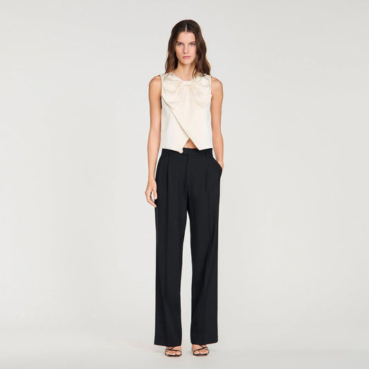 Terence Pressed-Crease Suit Trousers Black