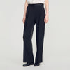 Azafrona Mixed-Material Satin Trousers Black