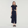 Hailey Fluid Paisley Jacquard Trousers Black
