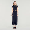Hailey Fluid Paisley Jacquard Trousers Black
