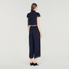 Hailey Fluid Paisley Jacquard Trousers Black