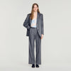 Mireillo Rhinestone Check Wool Trousers Dark Grey