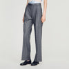 Mireillo Rhinestone Check Wool Trousers Dark Grey