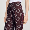 Saly Floral-print floaty trousers Brown