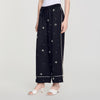 Rissea Rhinestone wide leg trouser Black