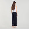 Rissea Rhinestone wide leg trouser Black