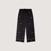 Rissea Rhinestone wide leg trouser Black