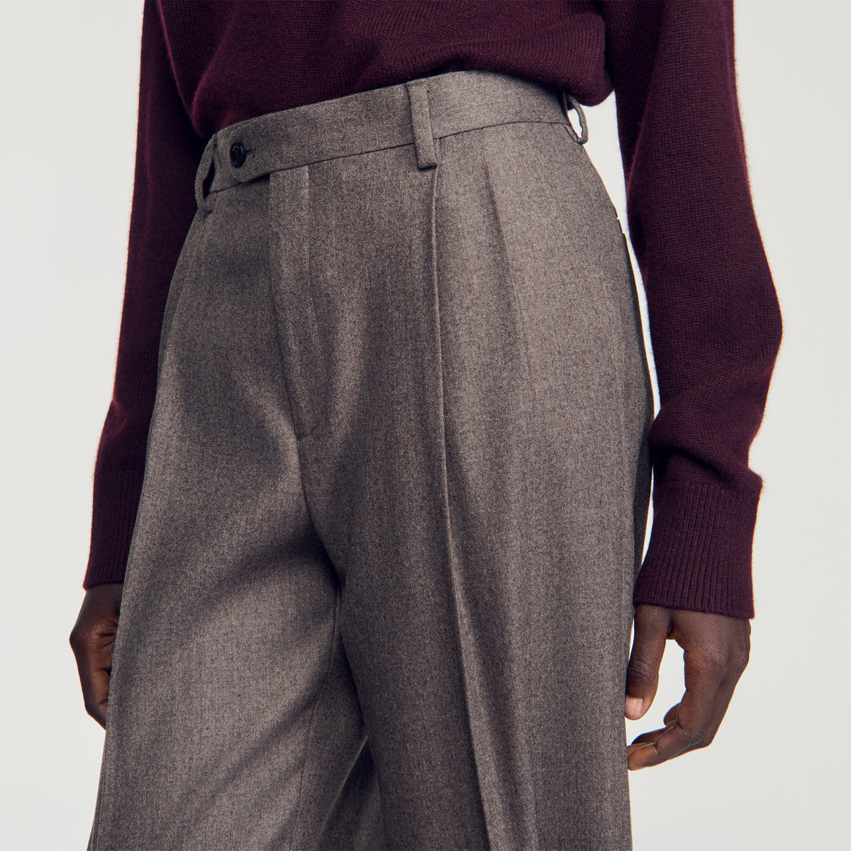 Everett Wool suit trousers Greige