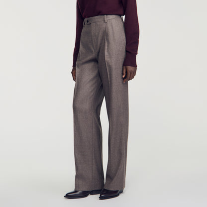 Everett Wool suit trousers Greige