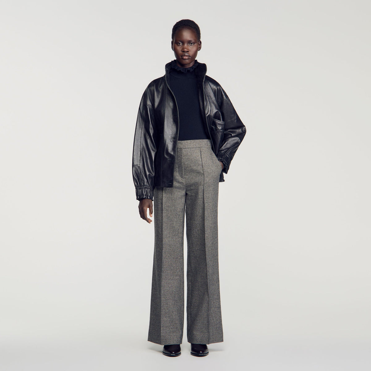 Alden Wool Suit Trousers Grey