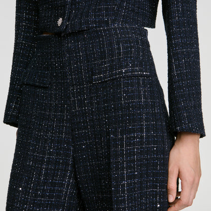 Carlisle Decorative tweed trousers Blue