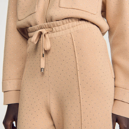 Lucay Rhinestone Jogging Trousers Camel