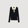 Knit Polo Shirt Jumper Black