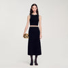 Jewellery-Neck Knit Top Black